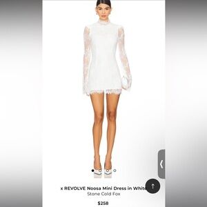 Revolve Noosa mini White Lace Dress